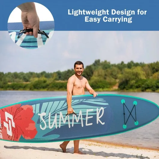 10 Feet Inflatable Stand Up Paddle Board with Backpack Leash Aluminum Paddle-M