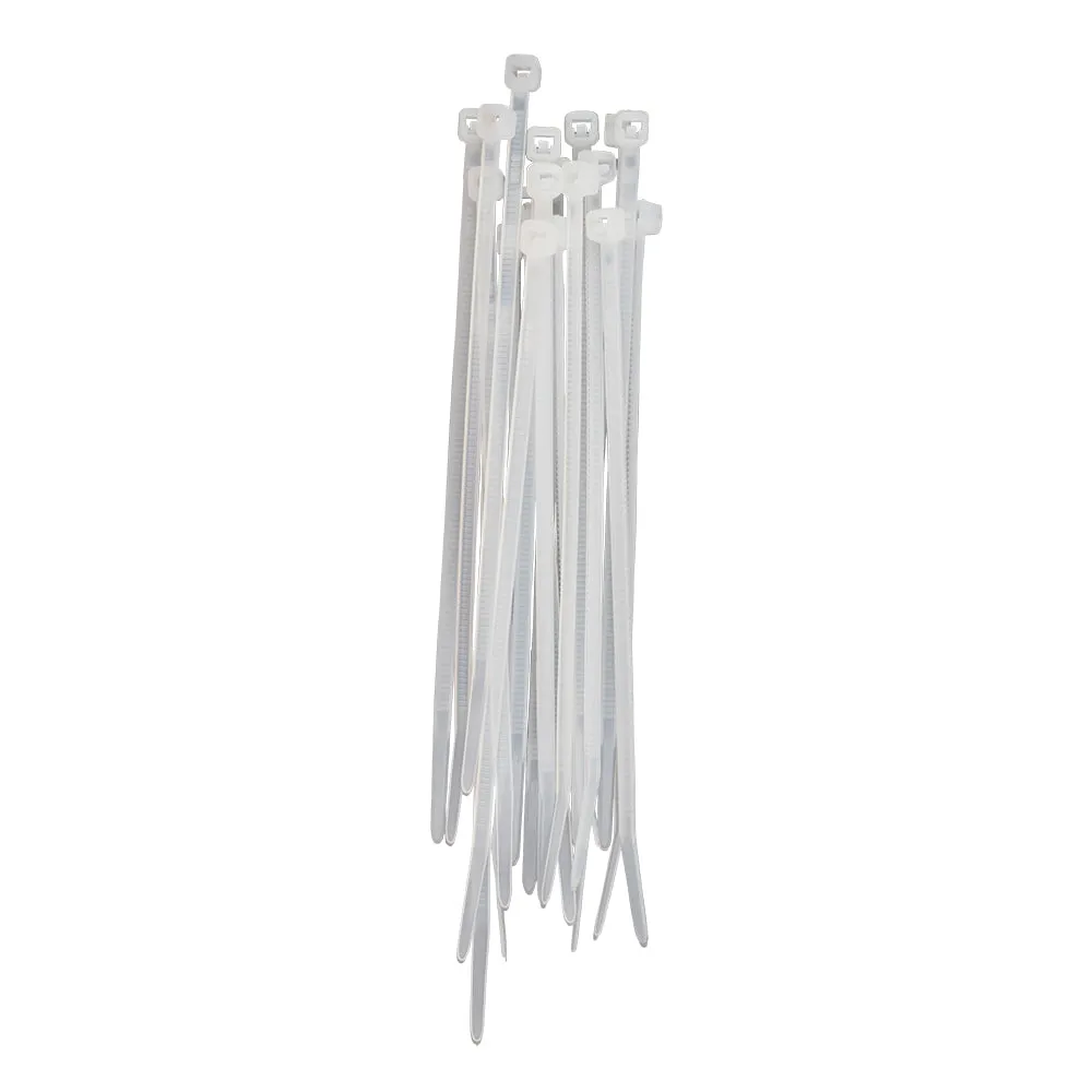 1000 Pc Bag Natural White Nylon 4" Cable Zip Ties Self Locking Head UV Heat