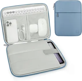 12.9" Tablet Sleeve Padded Carrying Case for iPad Pro 12.9" M2 6/5/4th/3rd Gen, iPad Pro 13" M4, iPad Air 13", Galaxy Tab S9 FE /S9 /S8 /S7 FE/S7  12.4", Surface Pro 8/7/6/5/4/X 12.3", Blue
