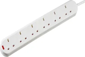 13A 6G 2 Meter Extension Lead with Neon