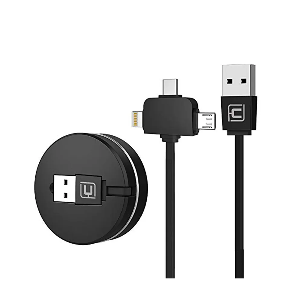 3 IN 1 RETRACTABLE DATA CHARGING IPHONE CABLE