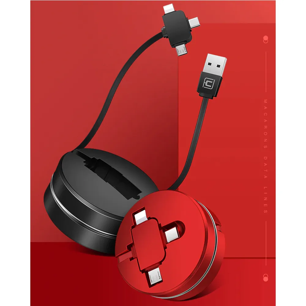 3 IN 1 RETRACTABLE DATA CHARGING IPHONE CABLE