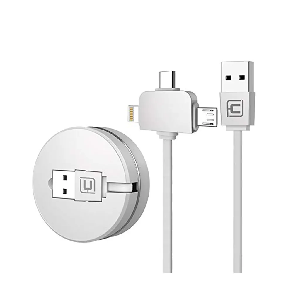 3 IN 1 RETRACTABLE DATA CHARGING IPHONE CABLE