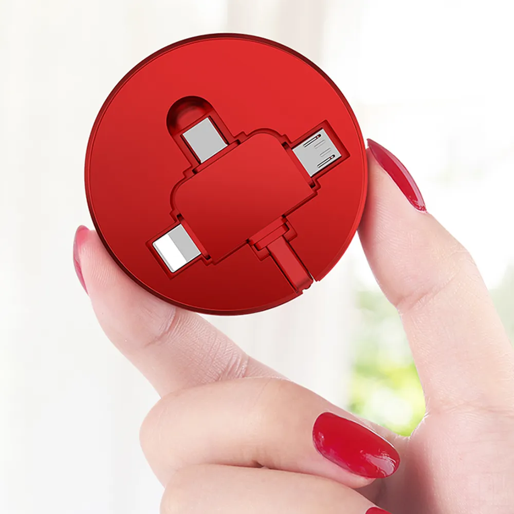 3 IN 1 RETRACTABLE DATA CHARGING IPHONE CABLE