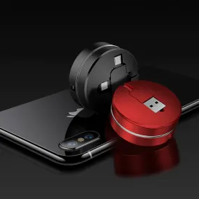 3 IN 1 RETRACTABLE DATA CHARGING IPHONE CABLE