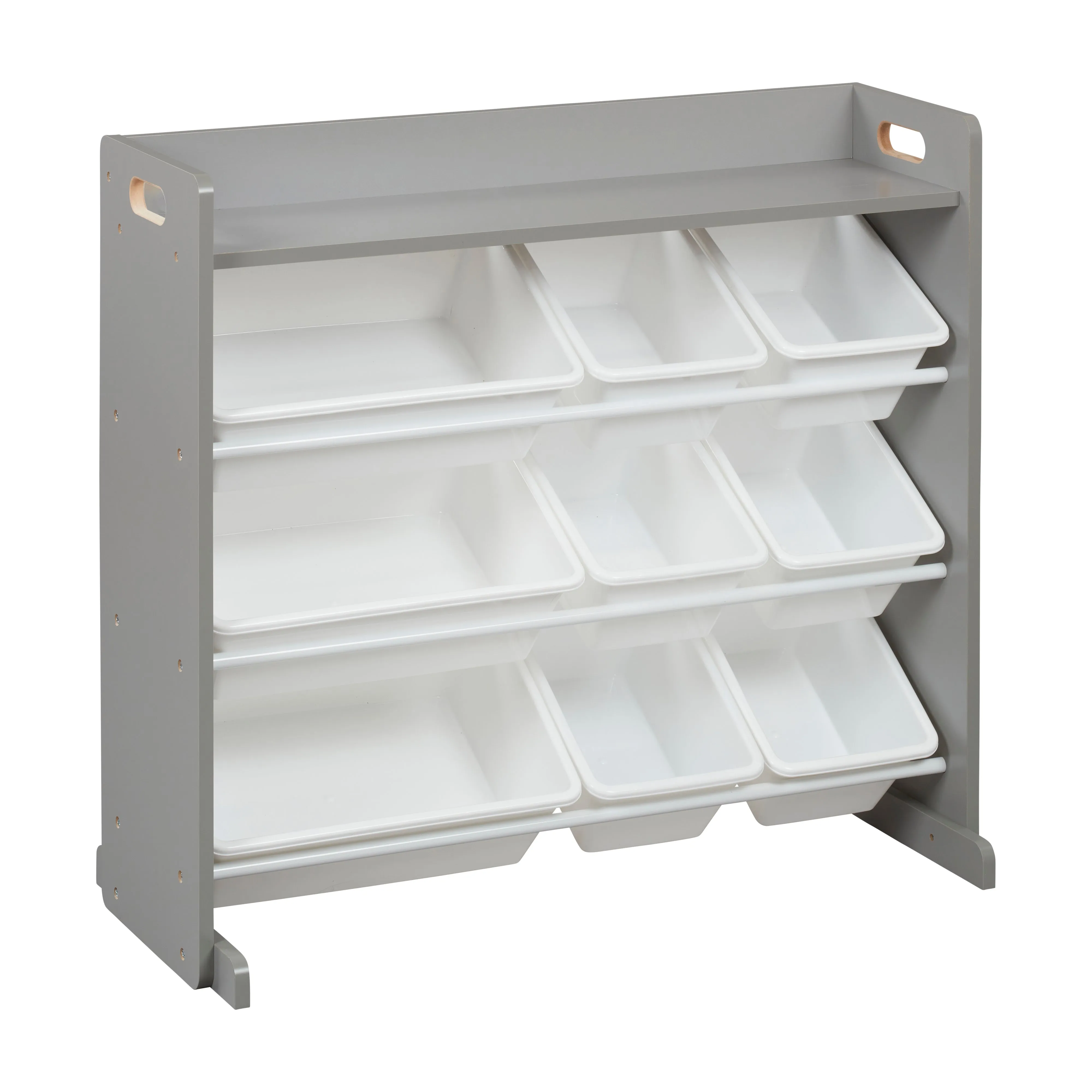 3-Tier Organizer with Shelf and 9 Bins, Toy Storage
