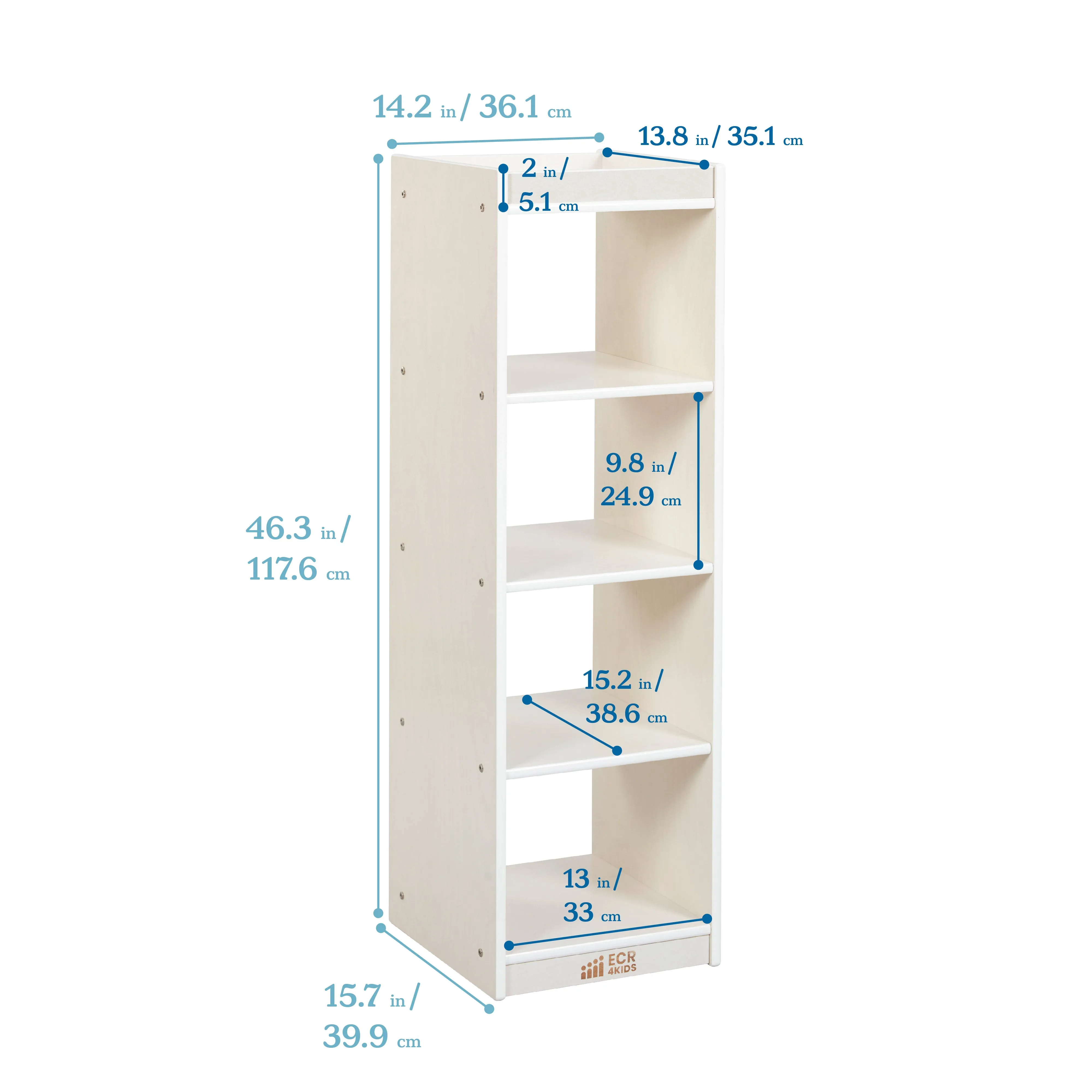4-Cube Vertical Storage Cabinet, Display Shelf