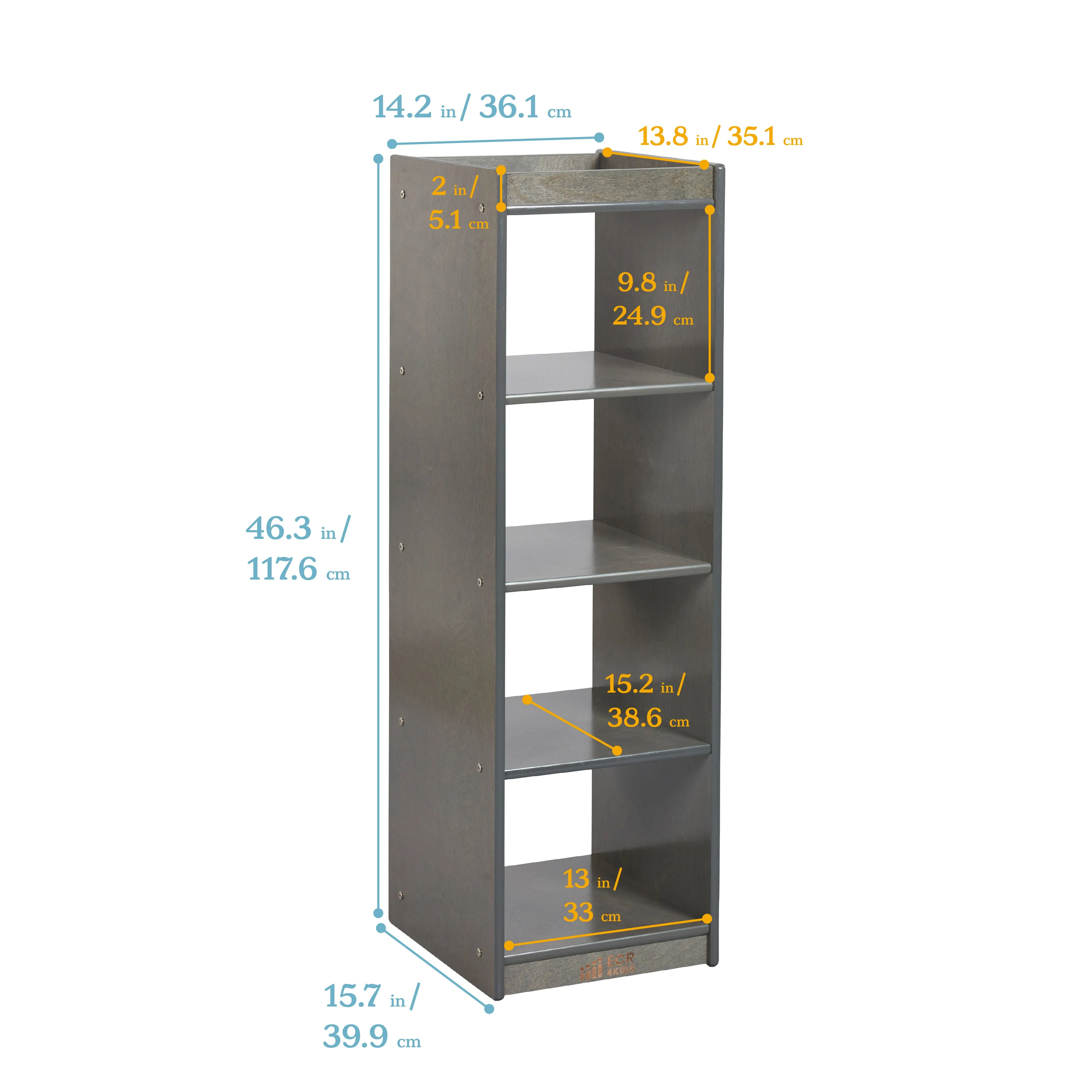 4-Cube Vertical Storage Cabinet, Display Shelf