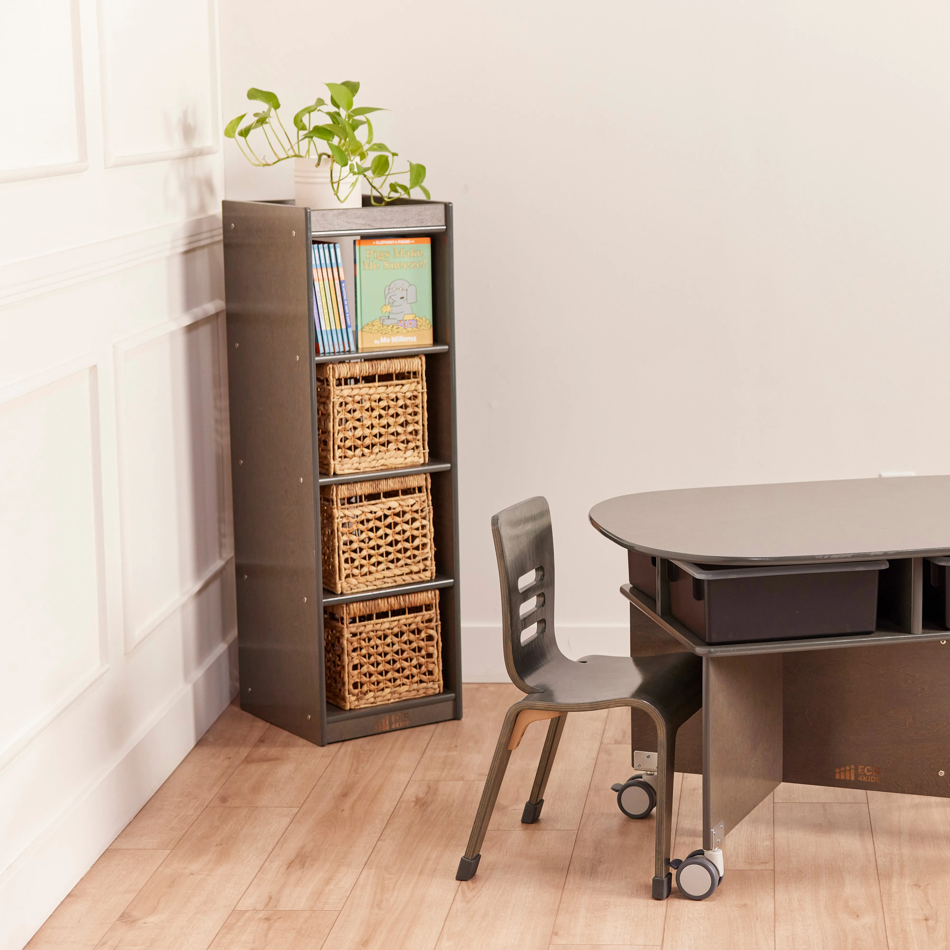 4-Cube Vertical Storage Cabinet, Display Shelf