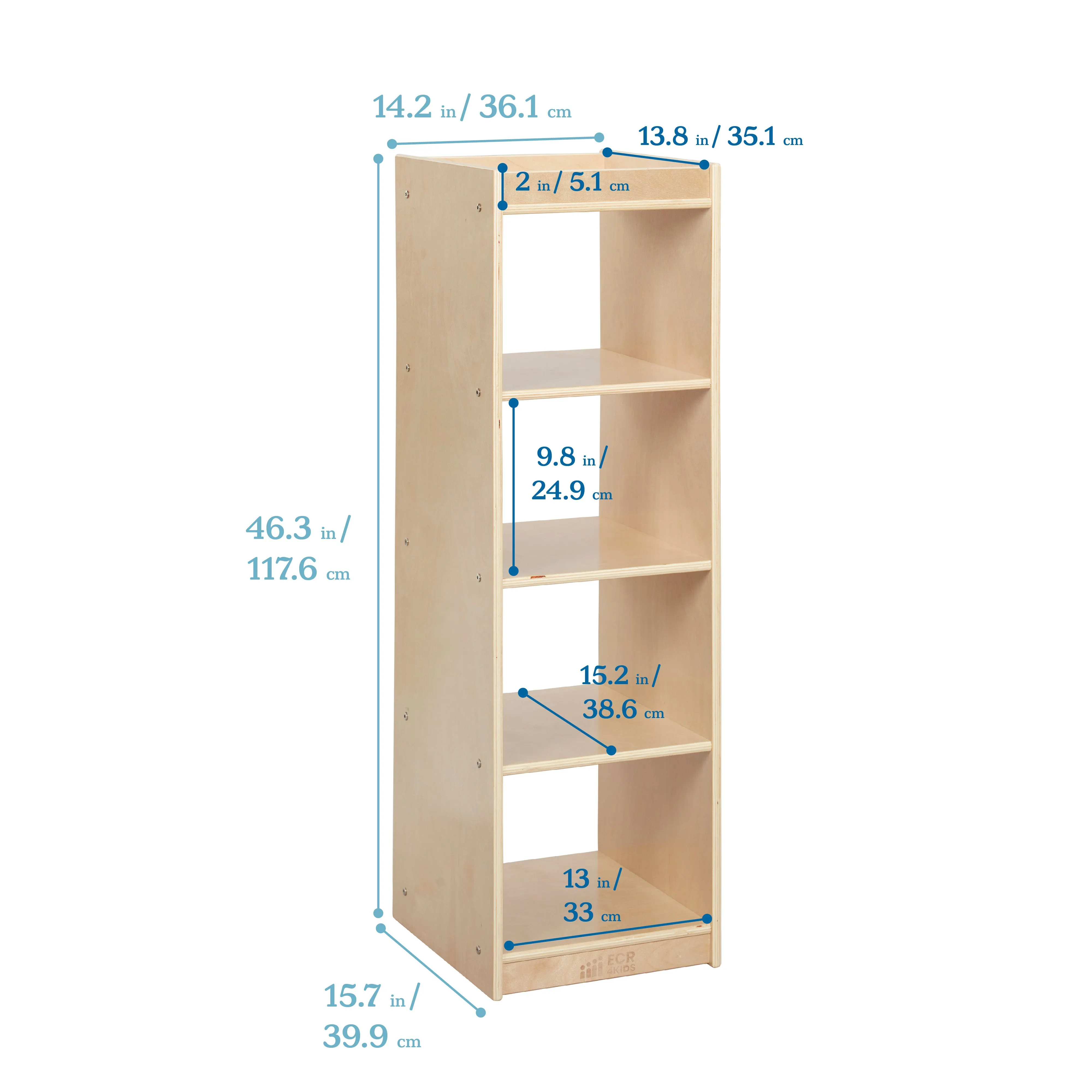 4-Cube Vertical Storage Cabinet, Display Shelf