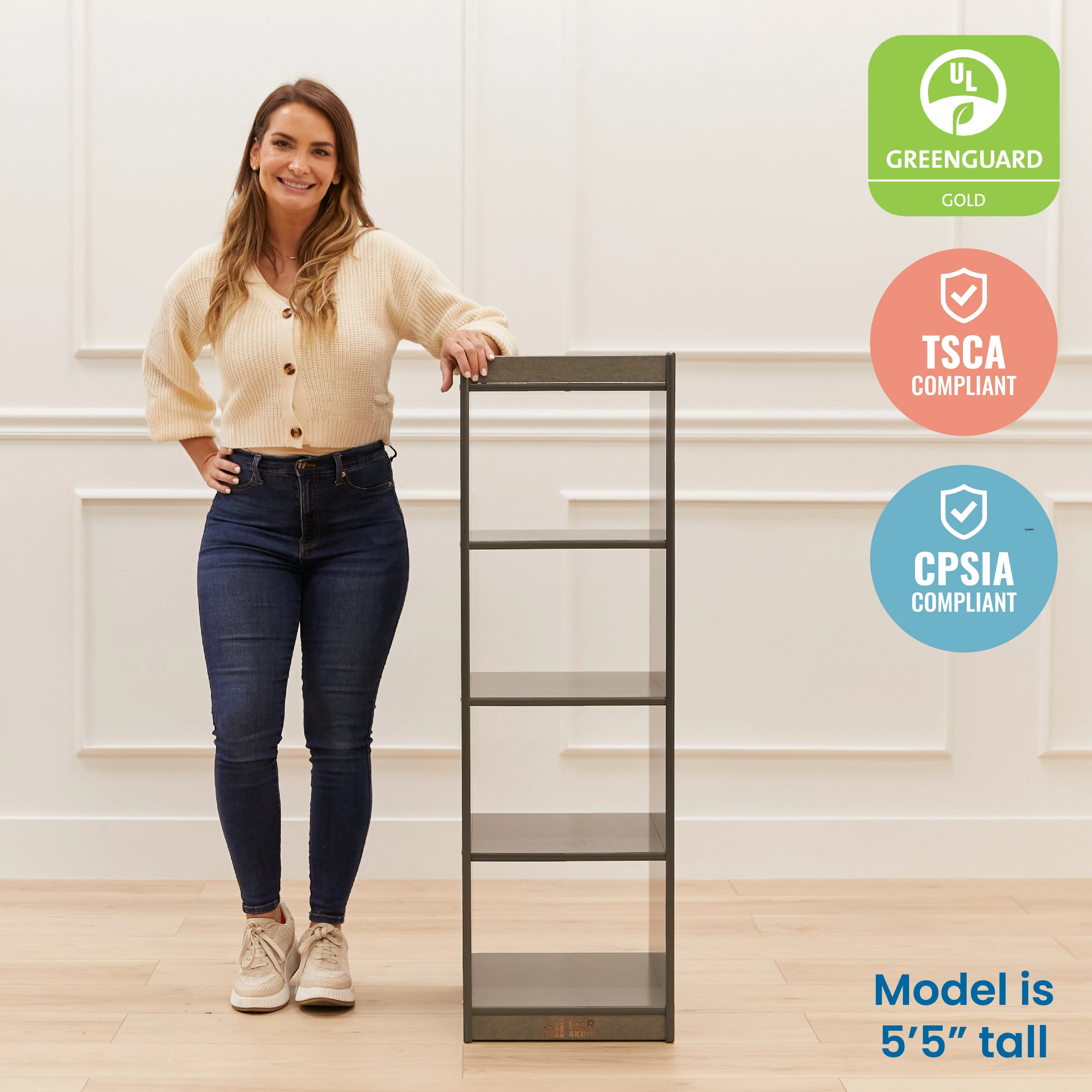 4-Cube Vertical Storage Cabinet, Display Shelf