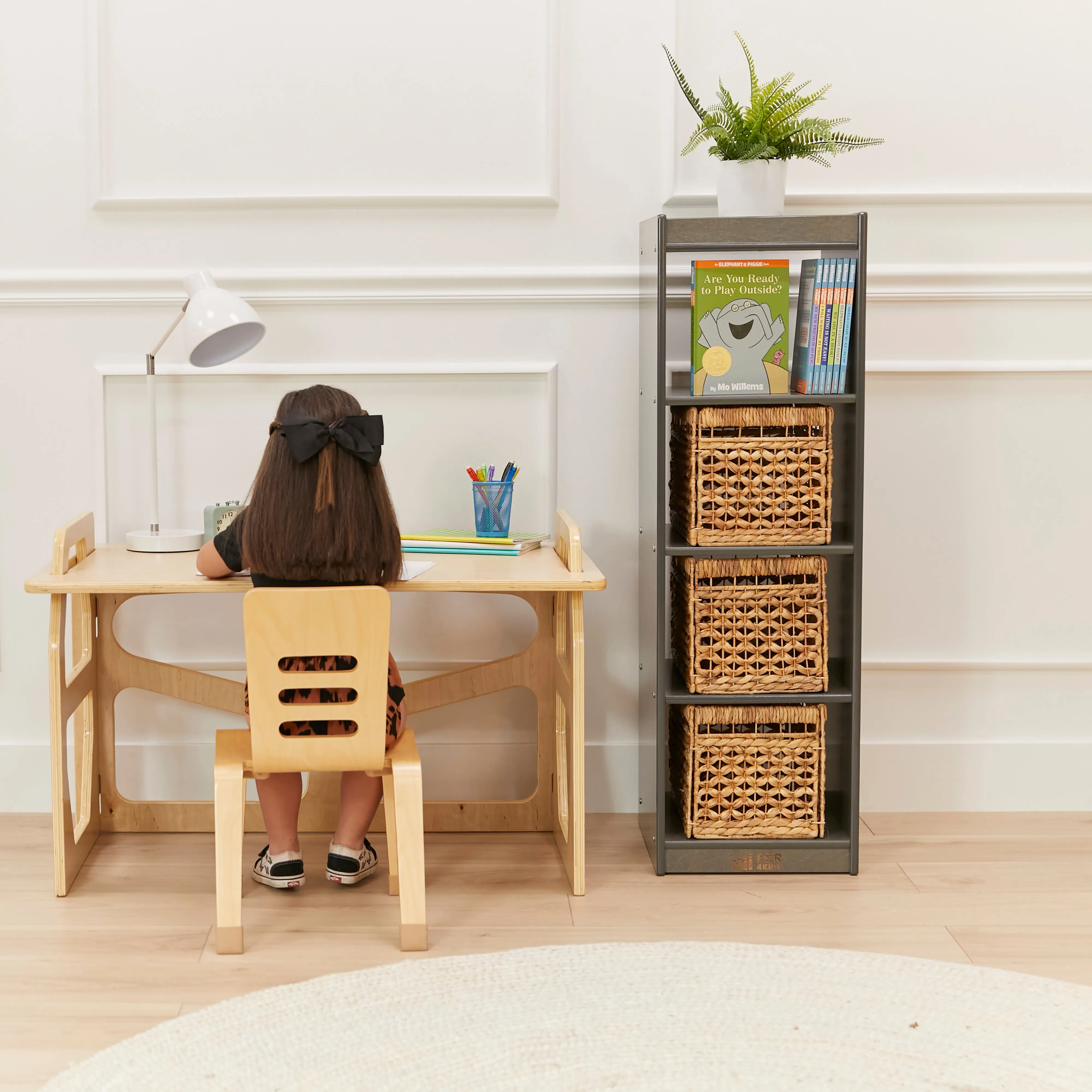 4-Cube Vertical Storage Cabinet, Display Shelf