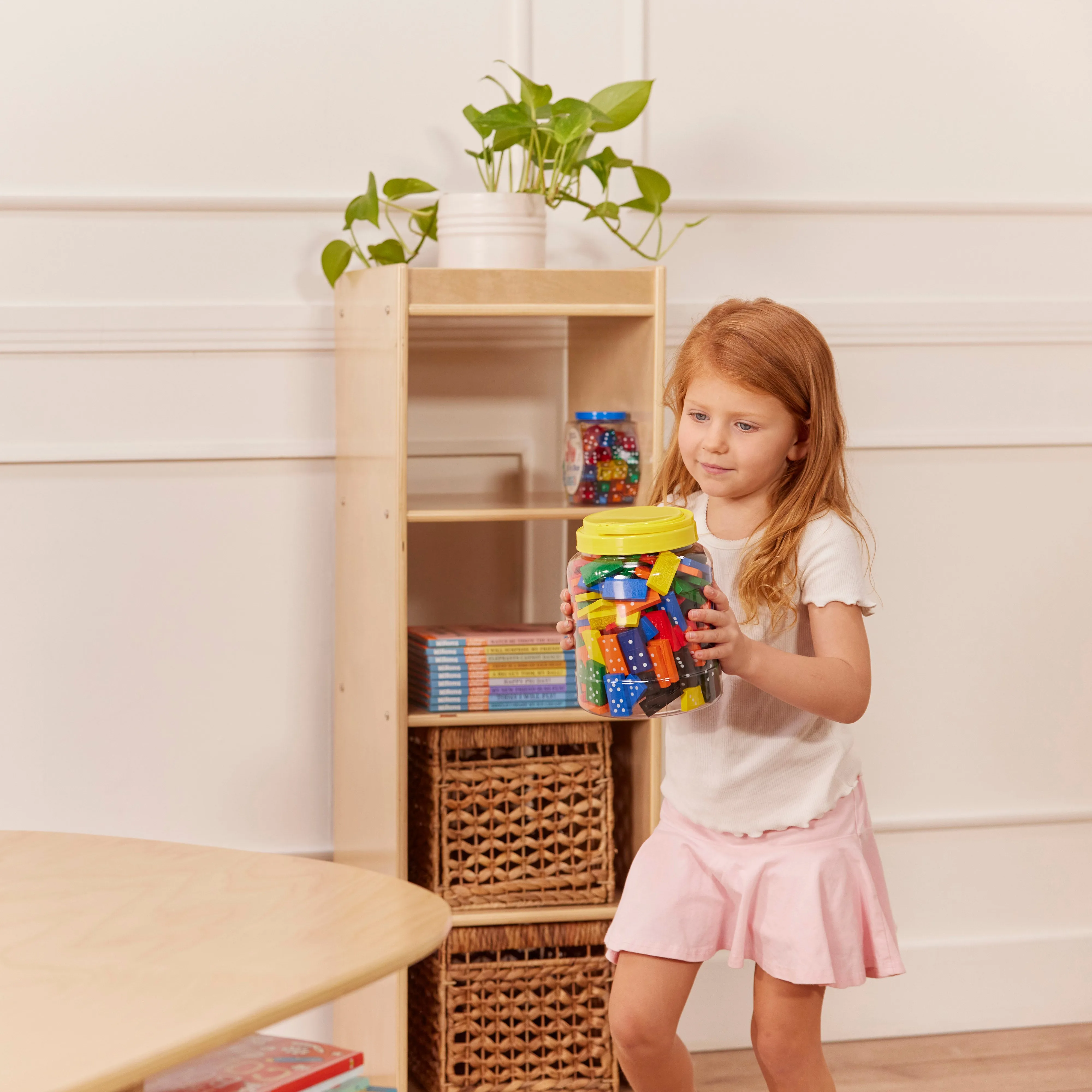 4-Cube Vertical Storage Cabinet, Display Shelf