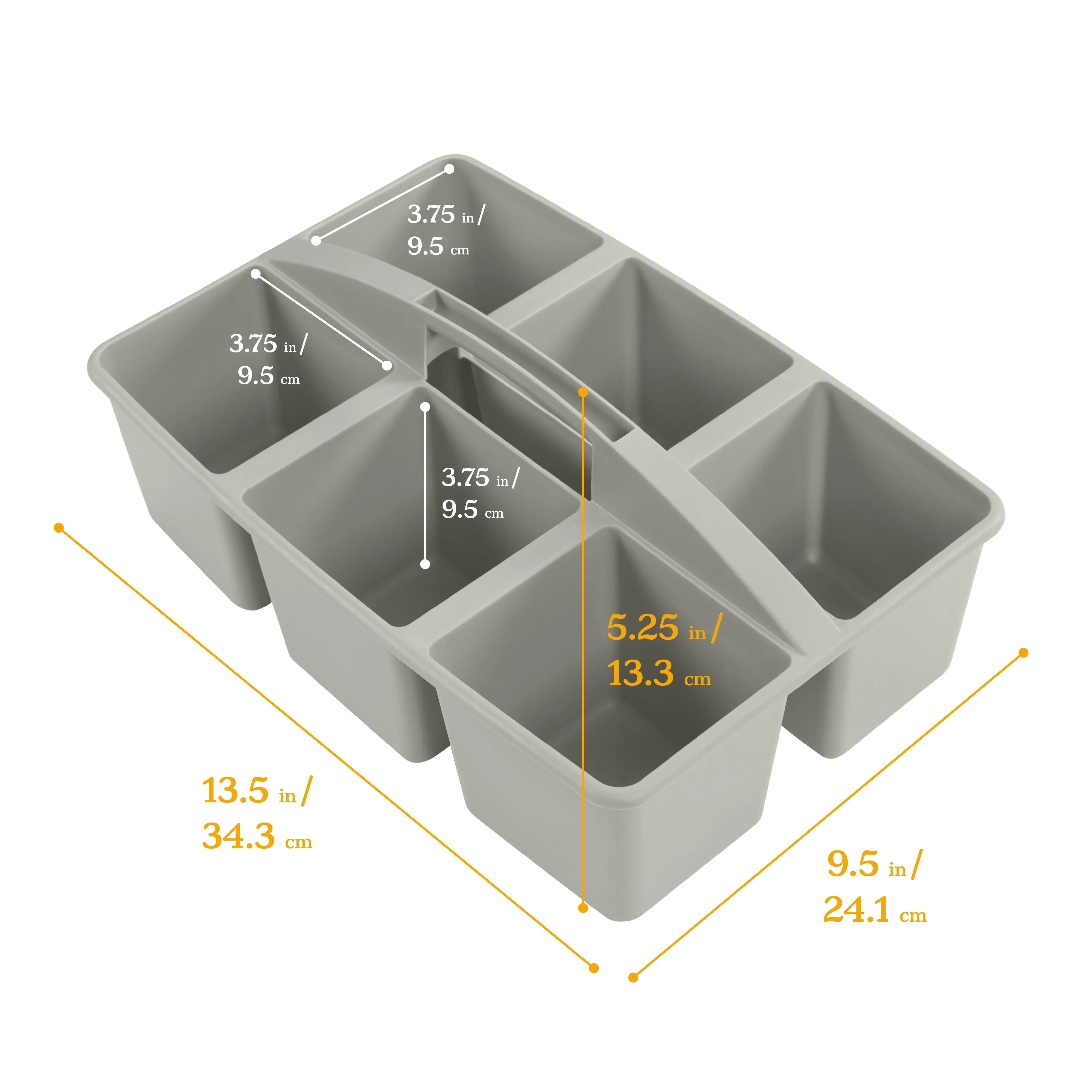6-Compartment Large Caddy, Storage Organizer