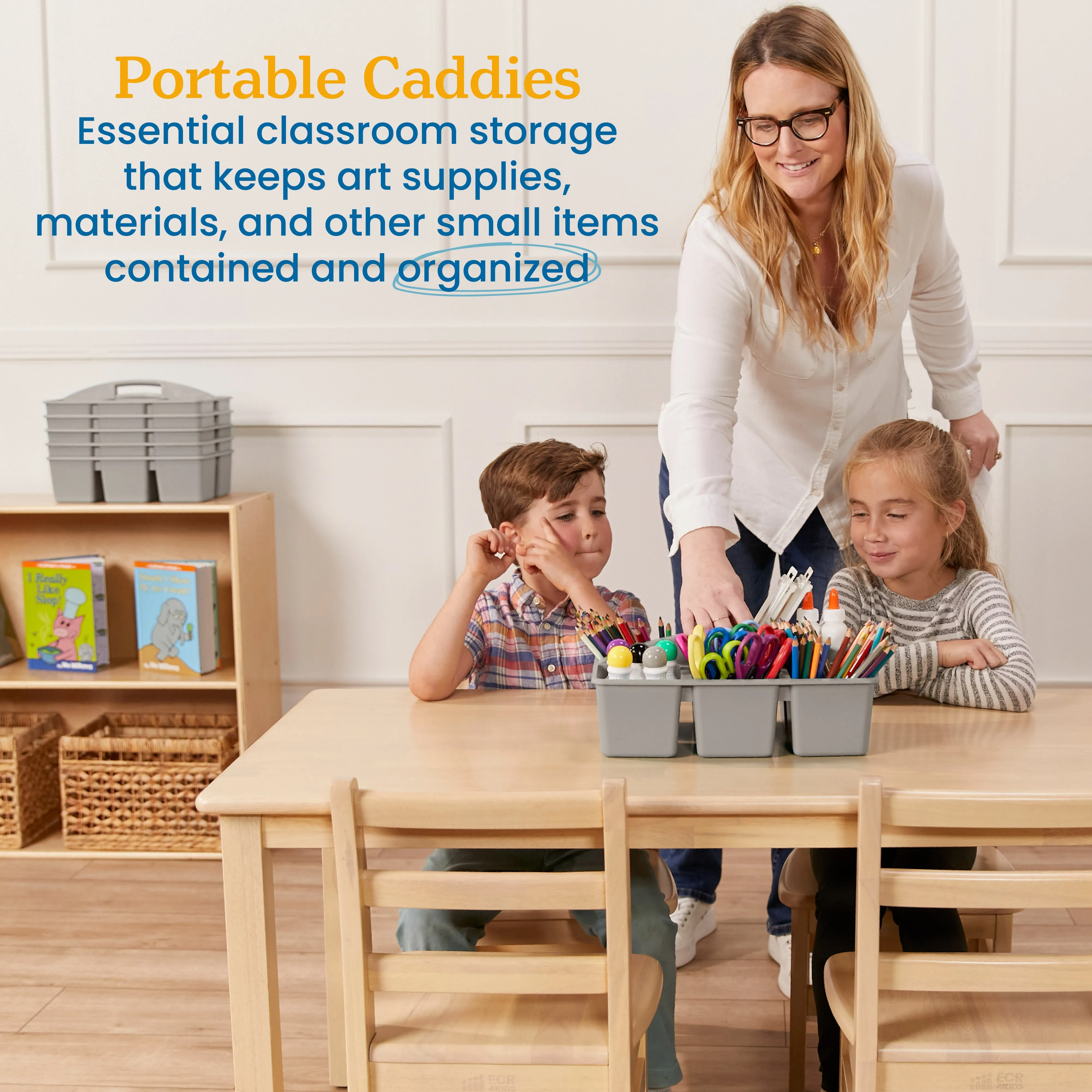 6-Compartment Large Caddy, Storage Organizer