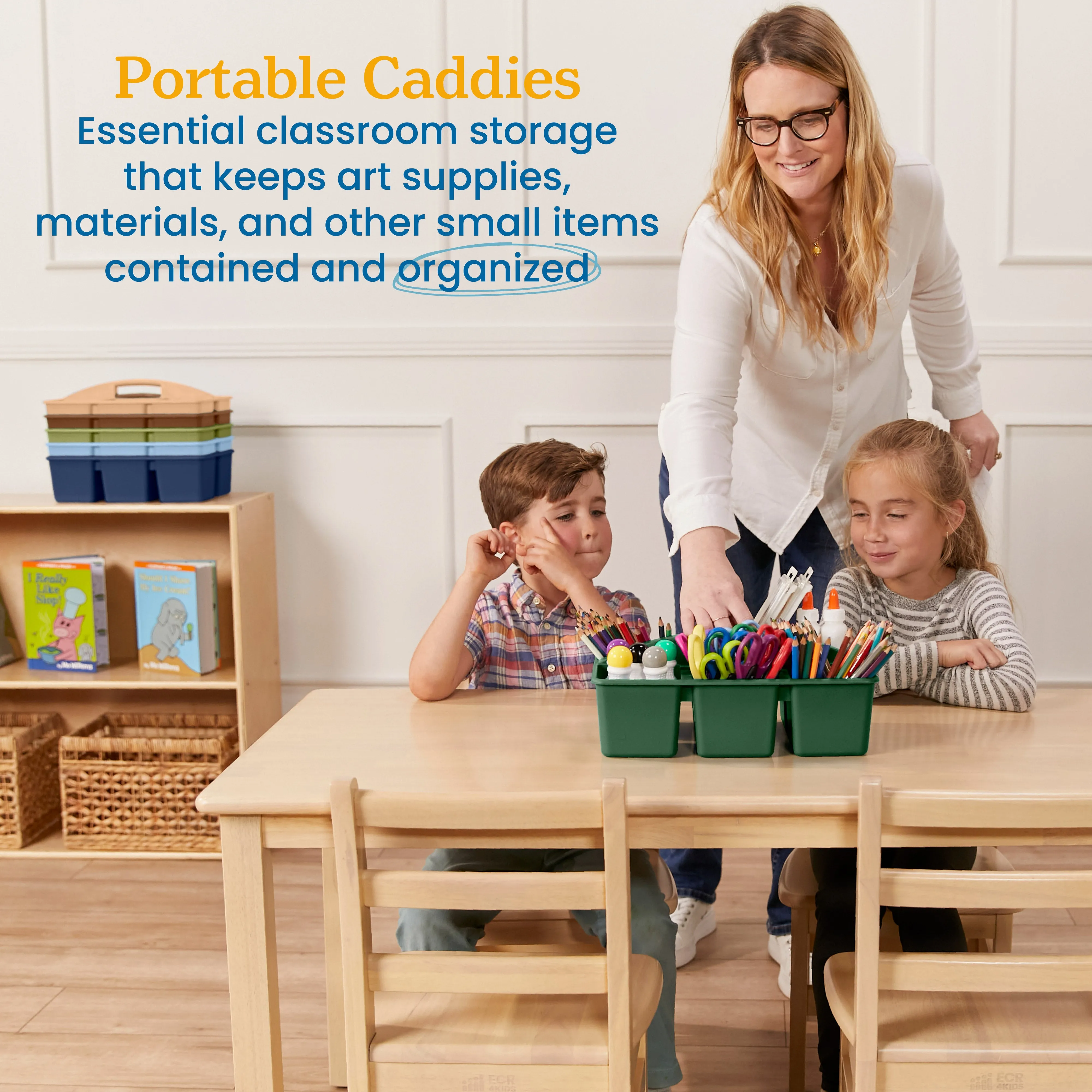 6-Compartment Large Caddy, Storage Organizer