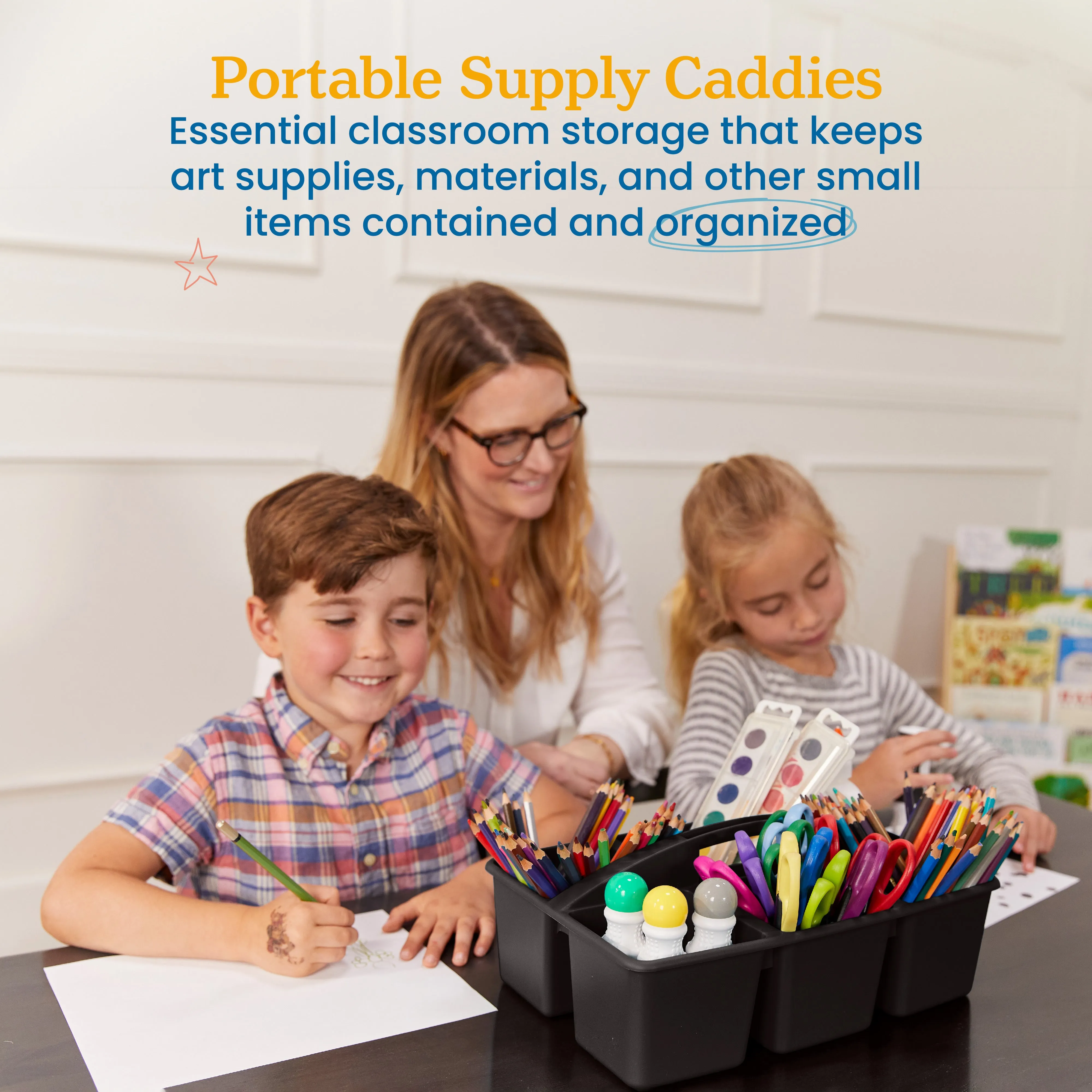 6-Compartment Large Caddy, Storage Organizer