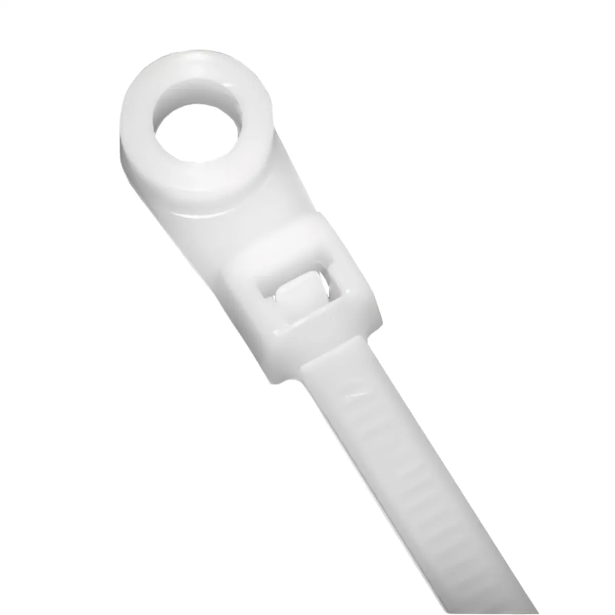 7.0" Natural Wire Tie with Mounting Head, 50lb Tensile 100/pk