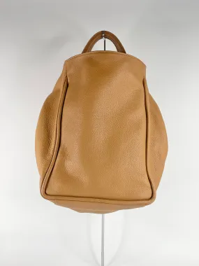 A-Esque Ochre Grained Leather Large Shoulder Bag