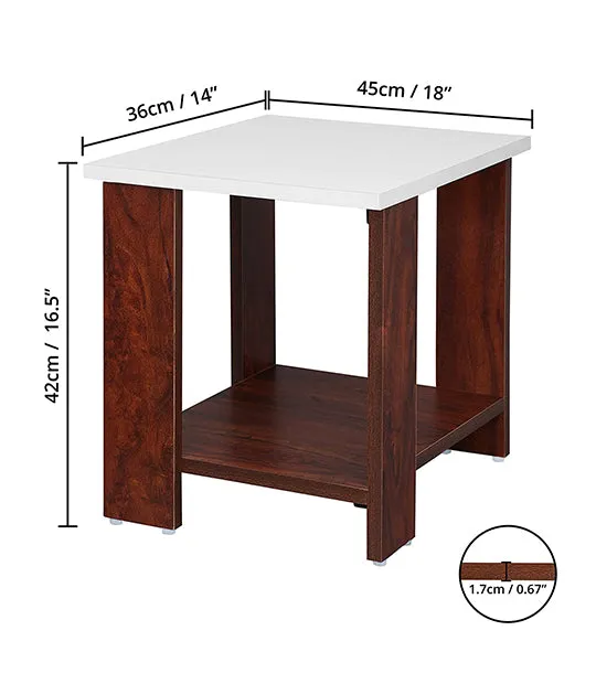 ABOUT SPACE Wooden Side Table (L 47 x B 40 x H 42 cm)