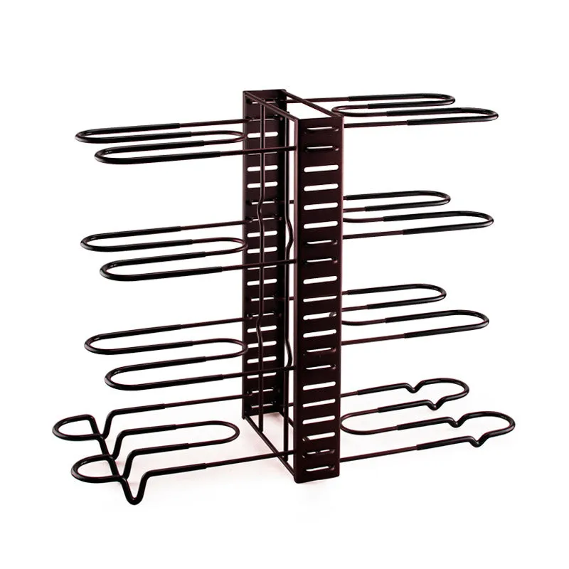 Adjustable 8 Tier Pan and Pot Lid Holder Rack
