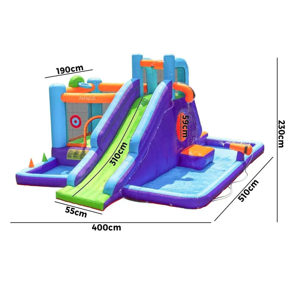 AirMyFun 11 Play Zones Inflatable Water Slide Trampoline Bounce House Splash