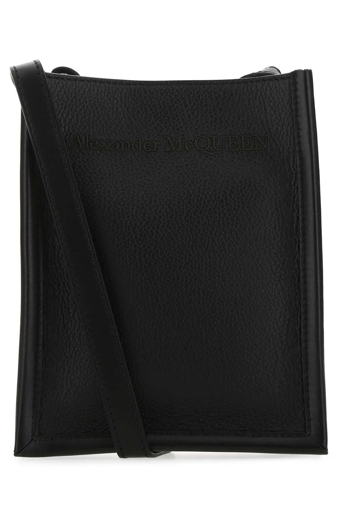 Alexander McQueen Logo Embossed Crossbody Bag