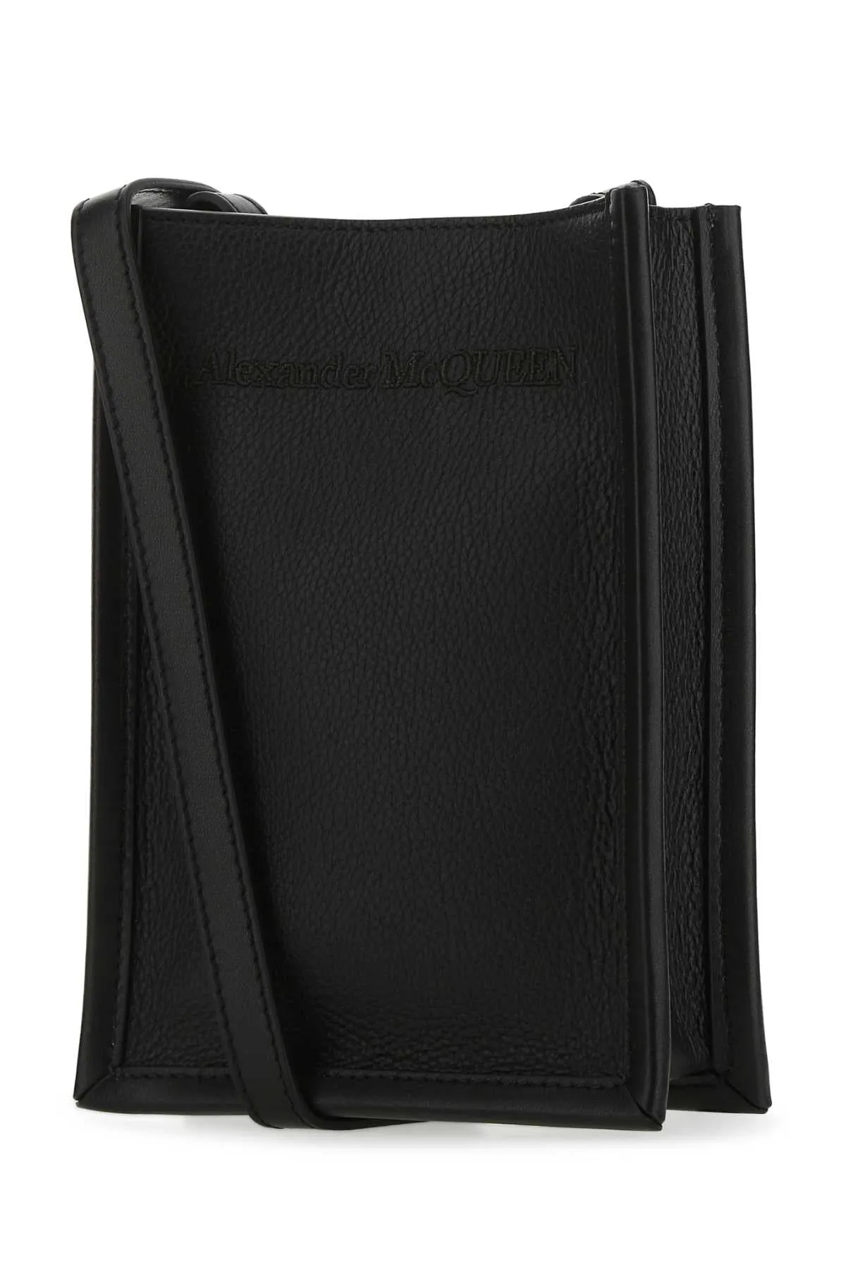 Alexander McQueen Logo Embossed Crossbody Bag