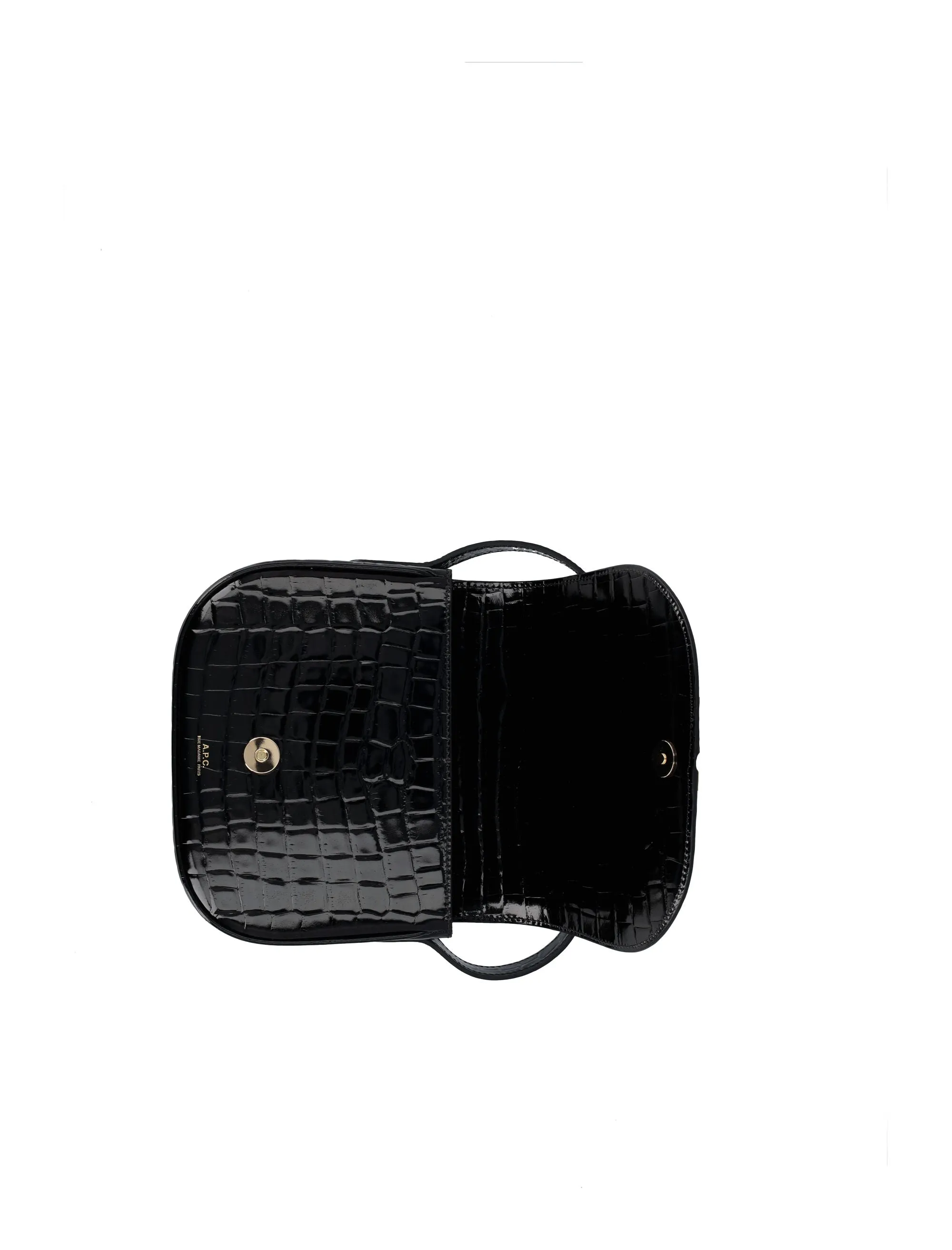 A.P.C. Betty Logo Embossed Foldover Crossbody Bag