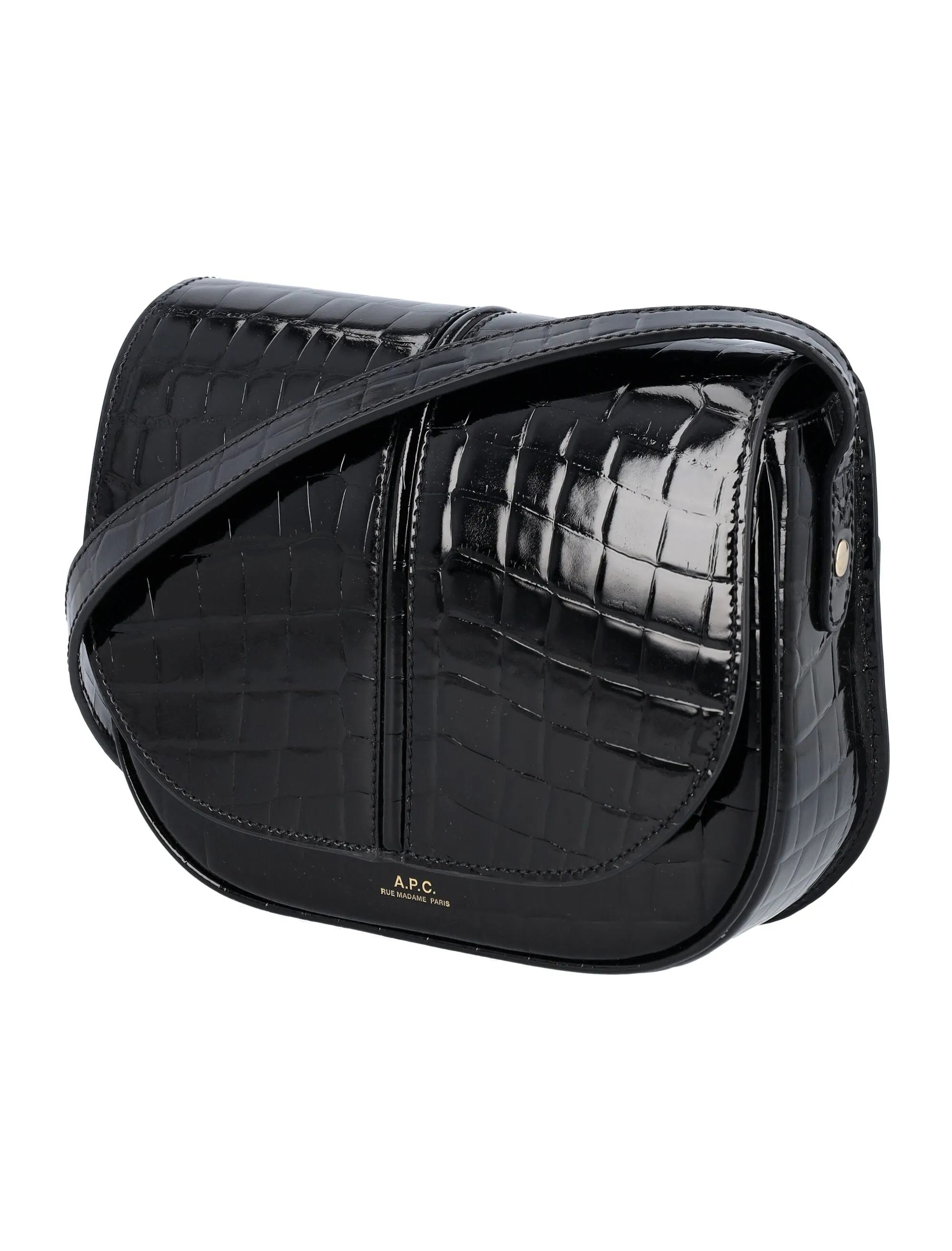 A.P.C. Betty Logo Embossed Foldover Crossbody Bag