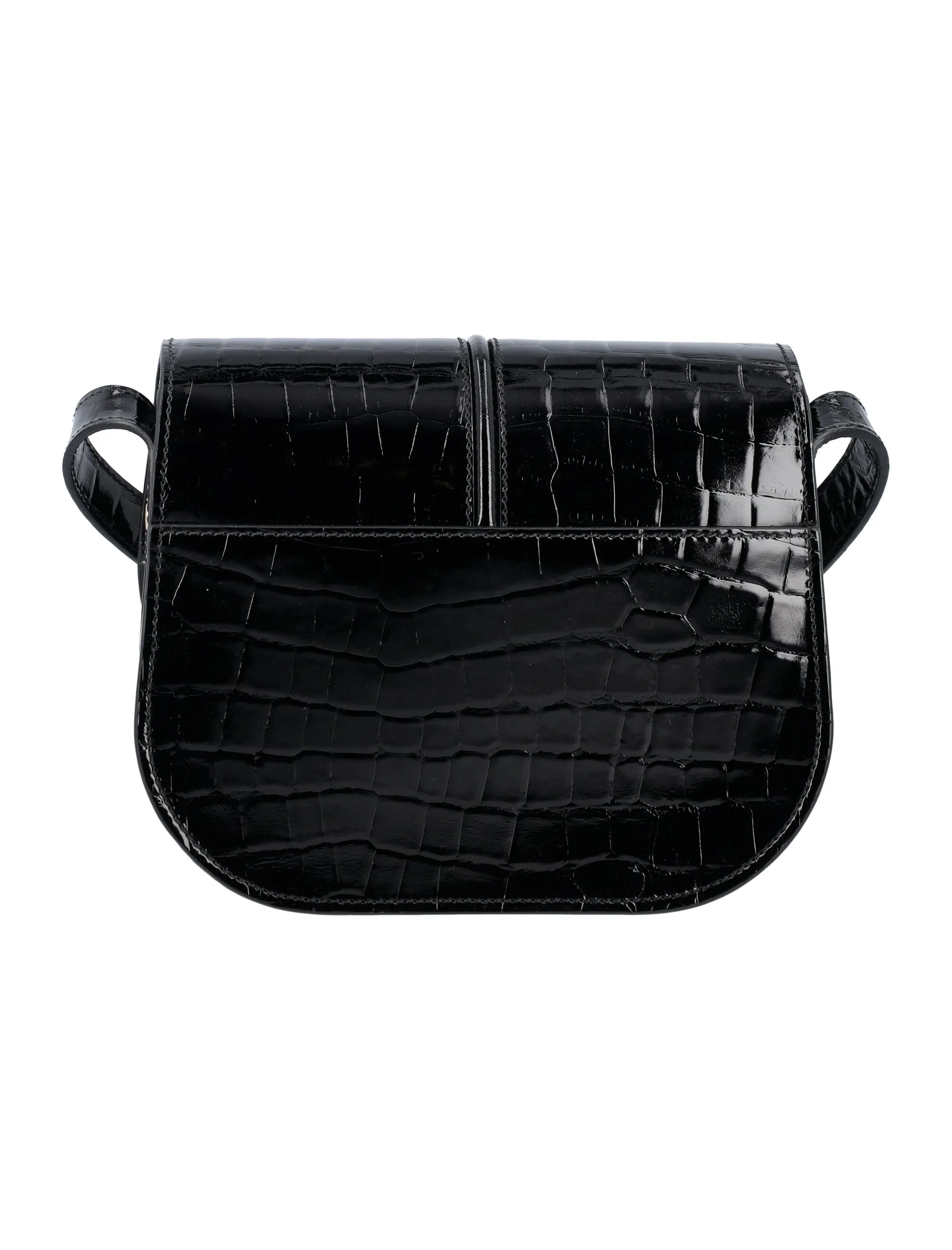 A.P.C. Betty Logo Embossed Foldover Crossbody Bag