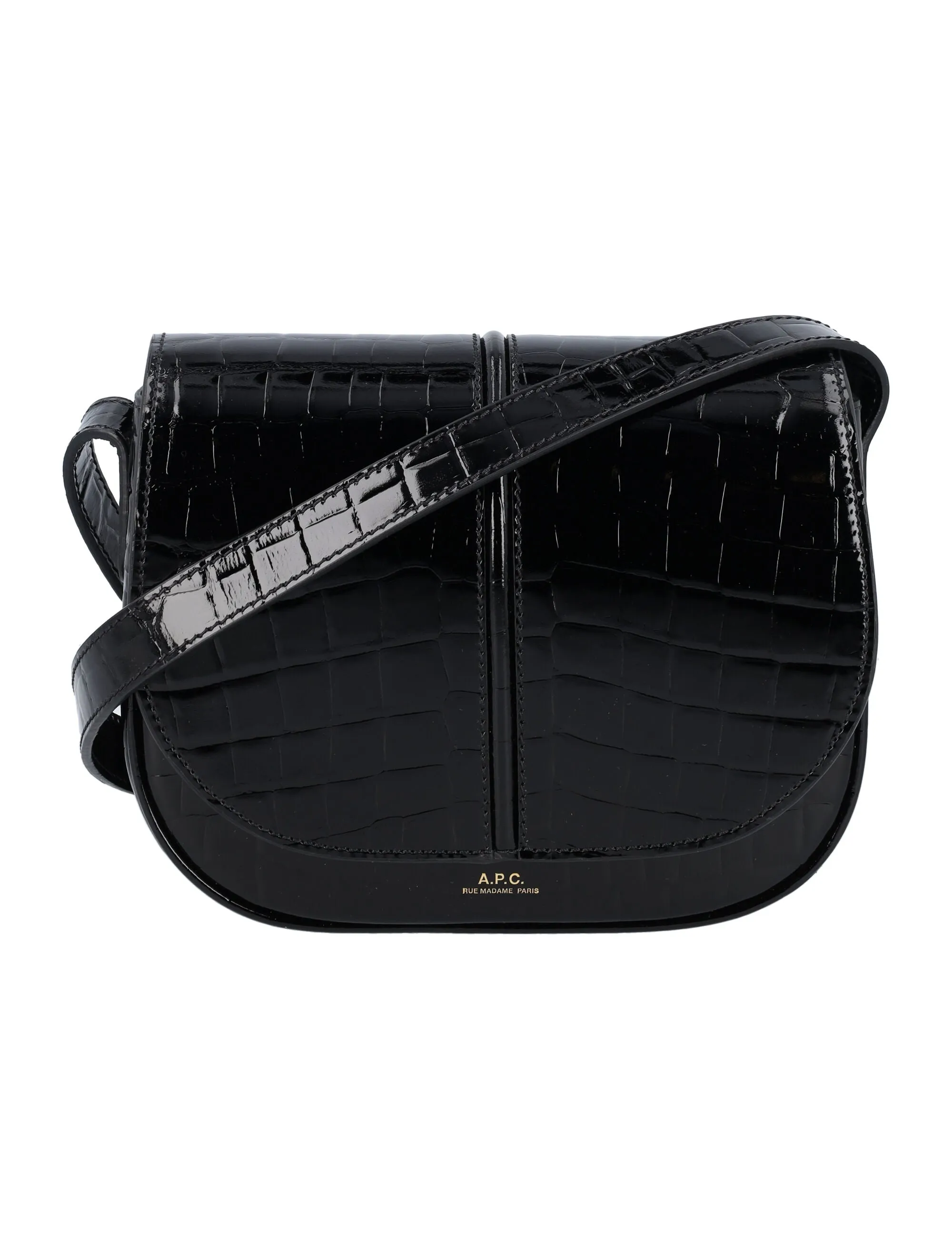 A.P.C. Betty Logo Embossed Foldover Crossbody Bag