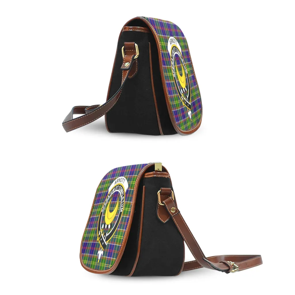 Arnott Tartan Saddle Bag with Family Crest