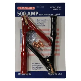 Associated 6202 Clamps Battery 500Amp Copper Vinyl Insulation