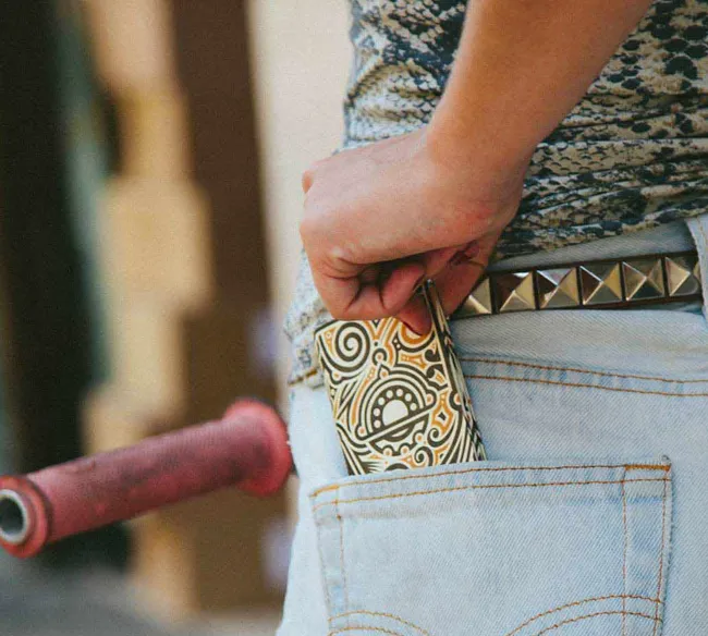 Aztec Skull Card Wallet