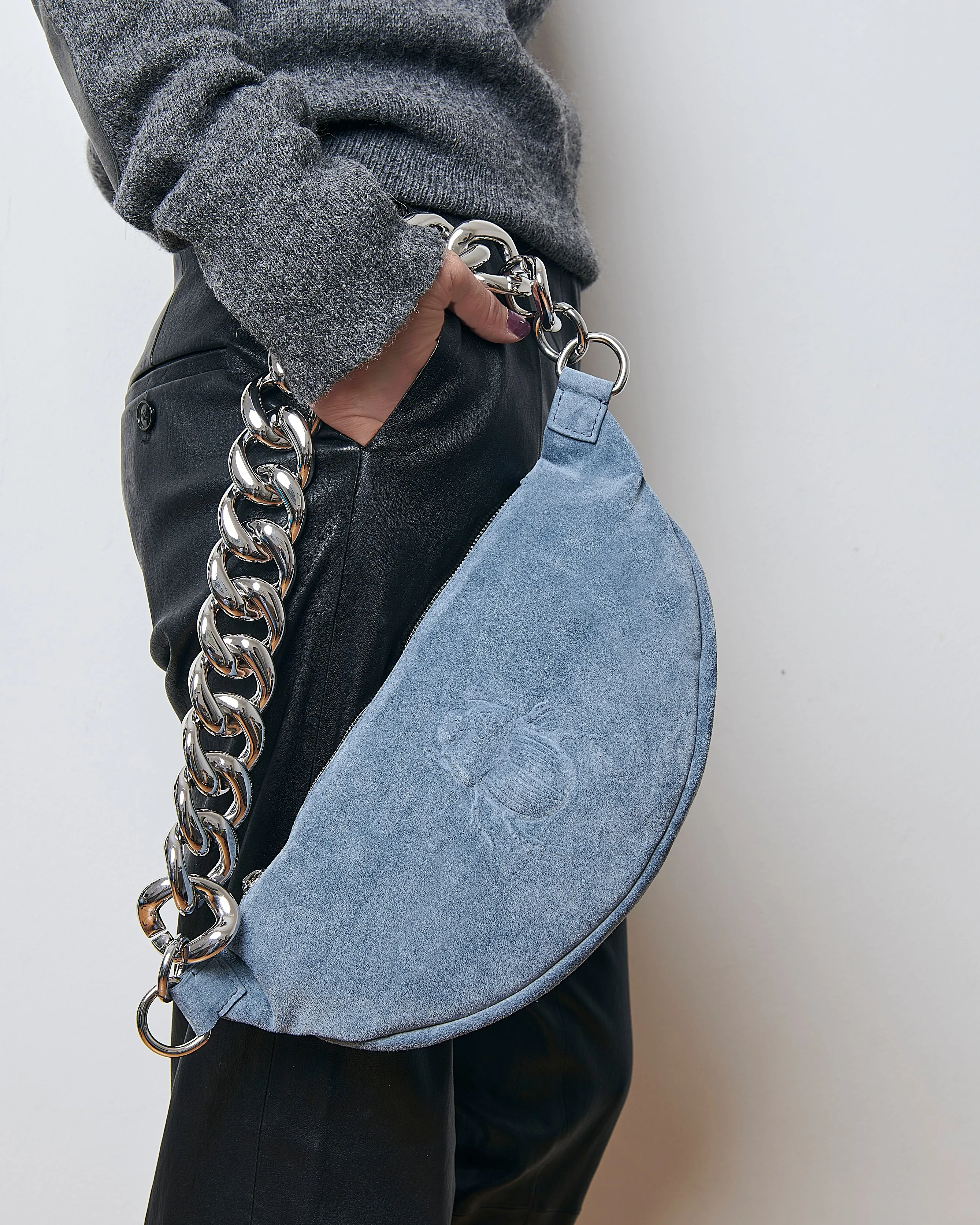 Belt Bag - Scarabmotive Dusty Blue Suede