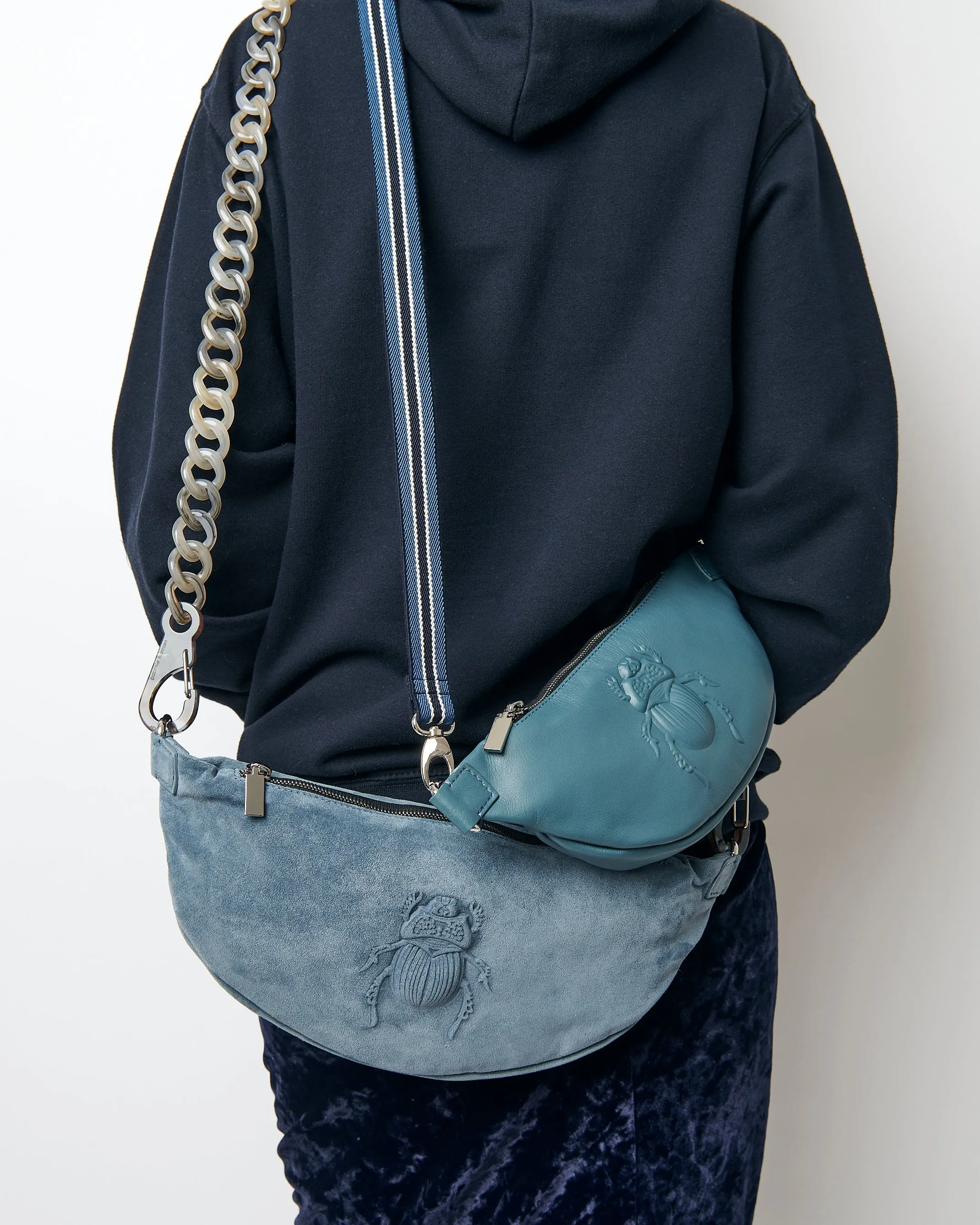 Belt Bag - Scarabmotive Dusty Blue Suede