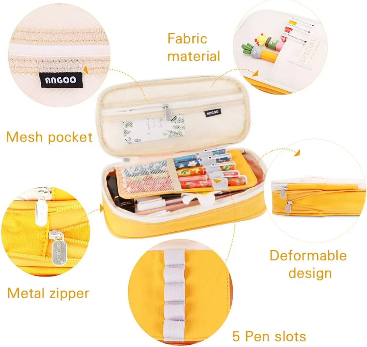 Big Capacity Pencil Pen Case Office College School Large Storage High Capacity Bag Pouch Holder Box Organizer