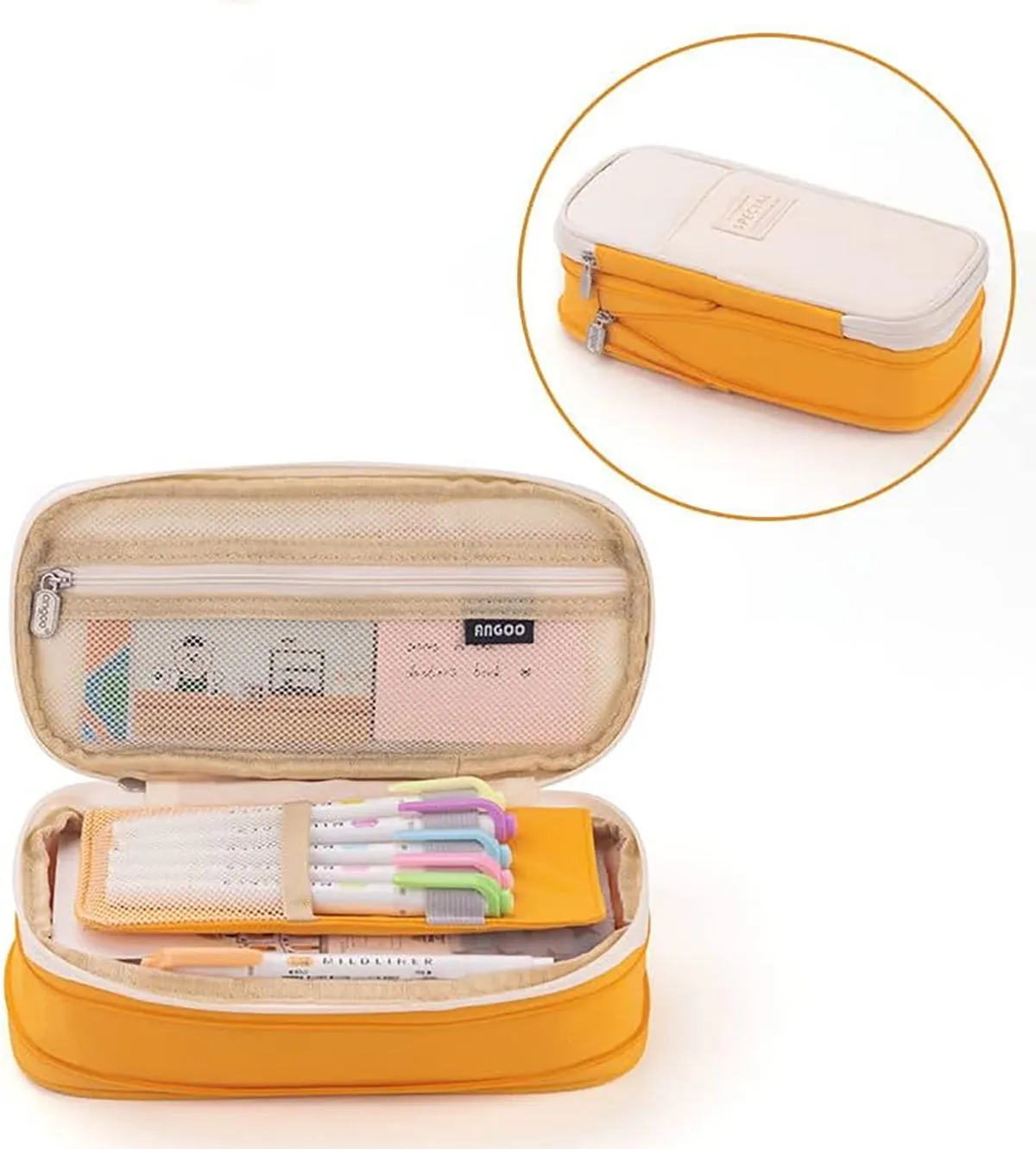 Big Capacity Pencil Pen Case Office College School Large Storage High Capacity Bag Pouch Holder Box Organizer