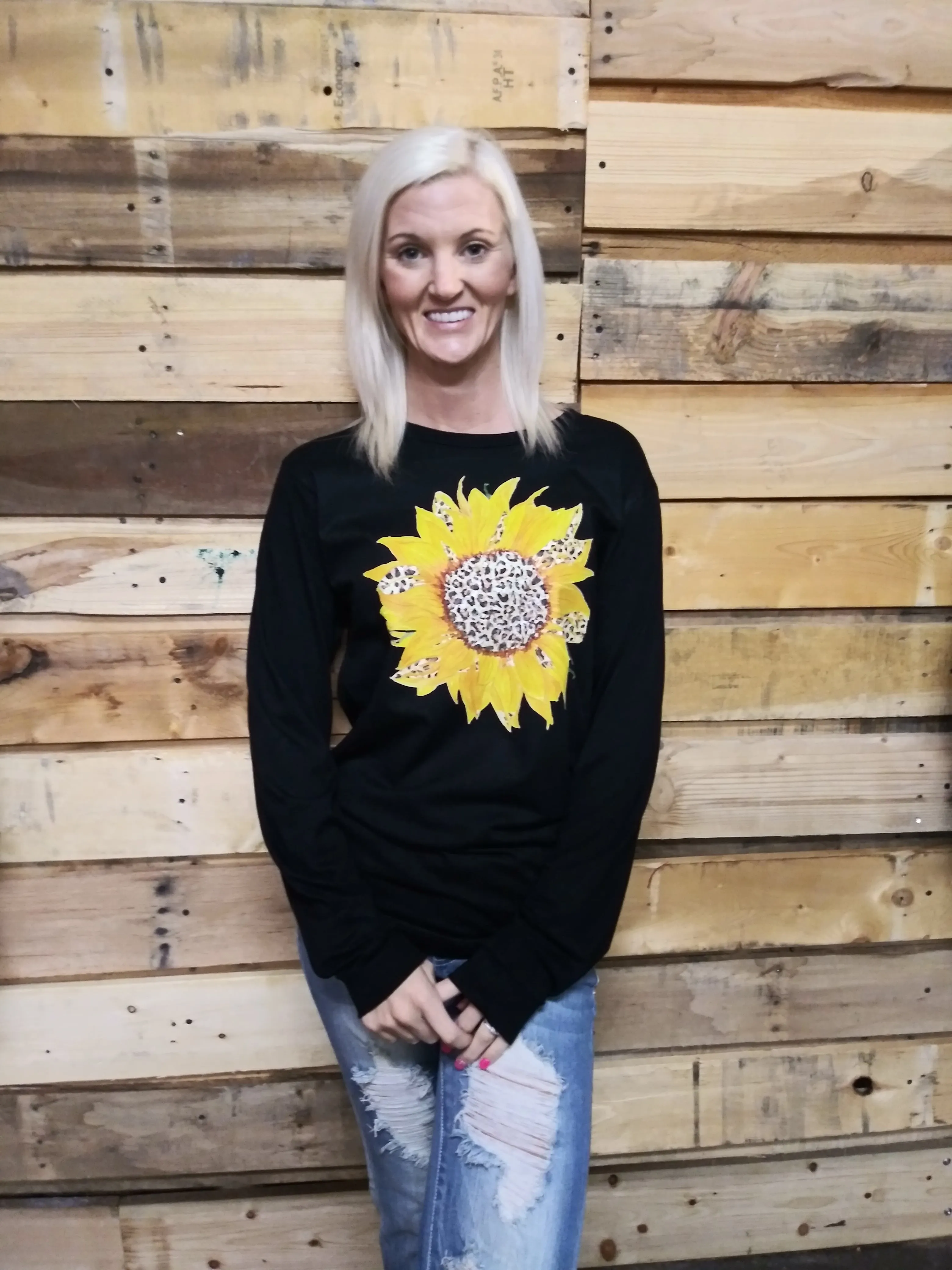 Black Sunflower Tee T9368BK