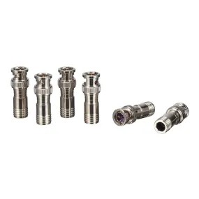 BNC Male Compression Connector for RG6U, 6-Pack