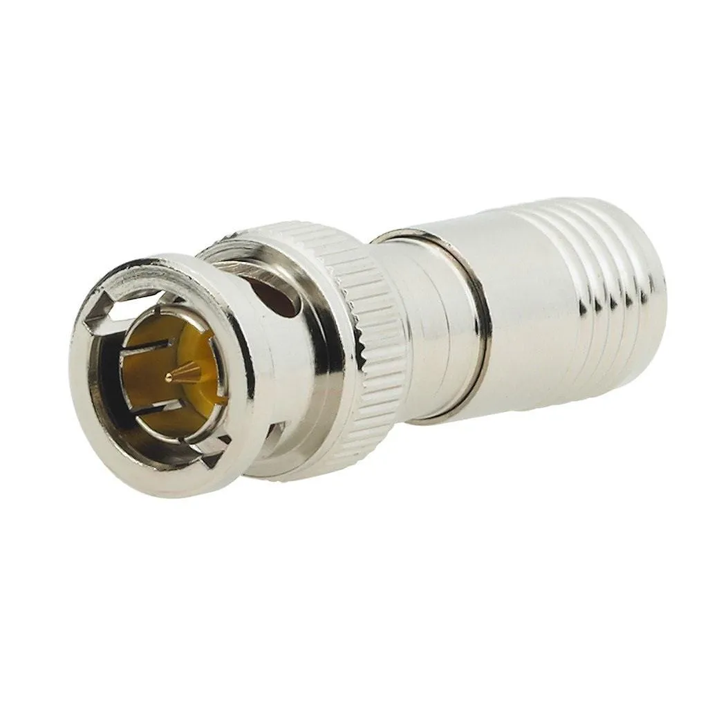 BNC Male Compression Connector for RG6U, 6-Pack