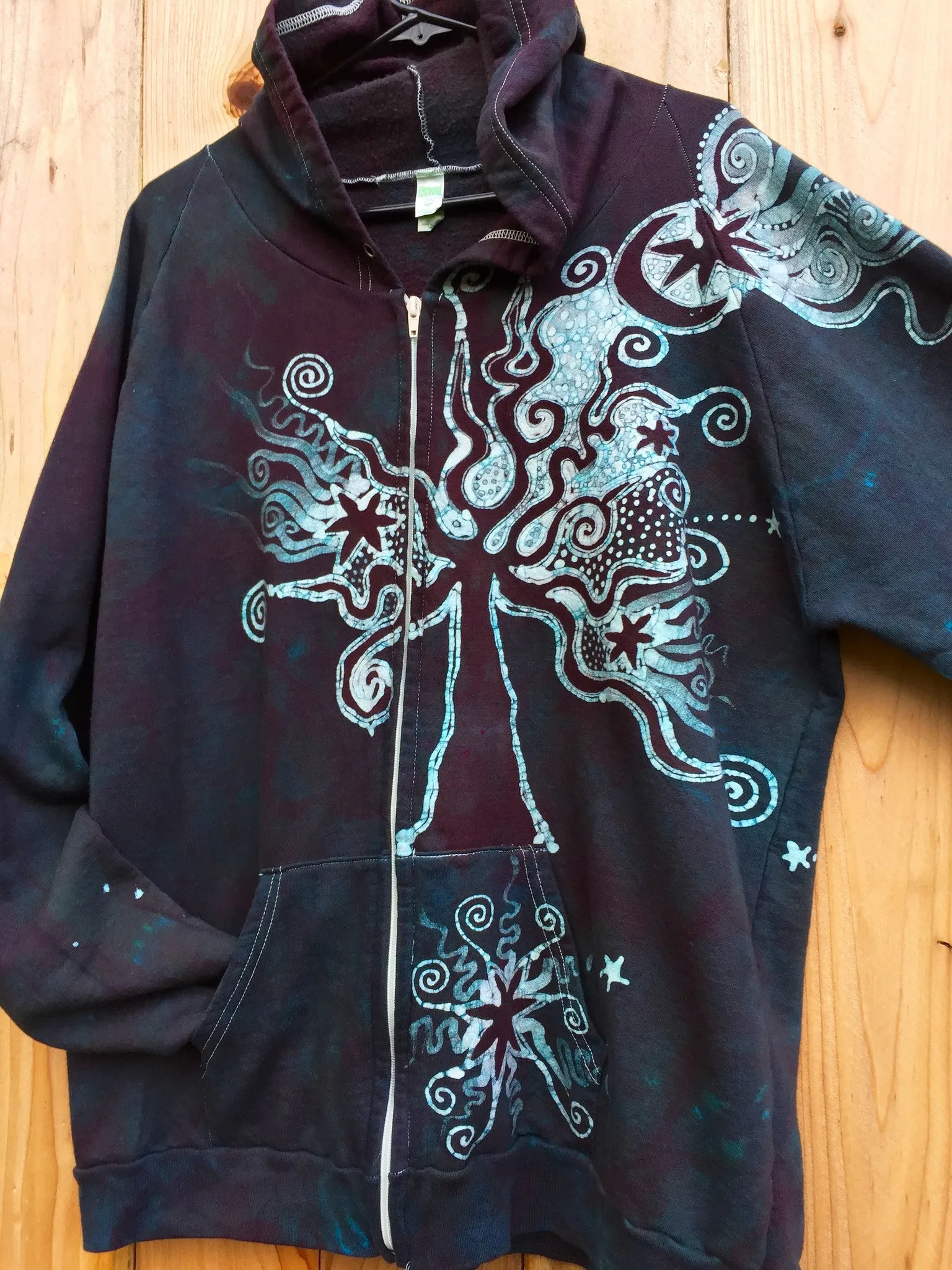 Brave the Storm Tree Organic Cotton Batik Hoodie