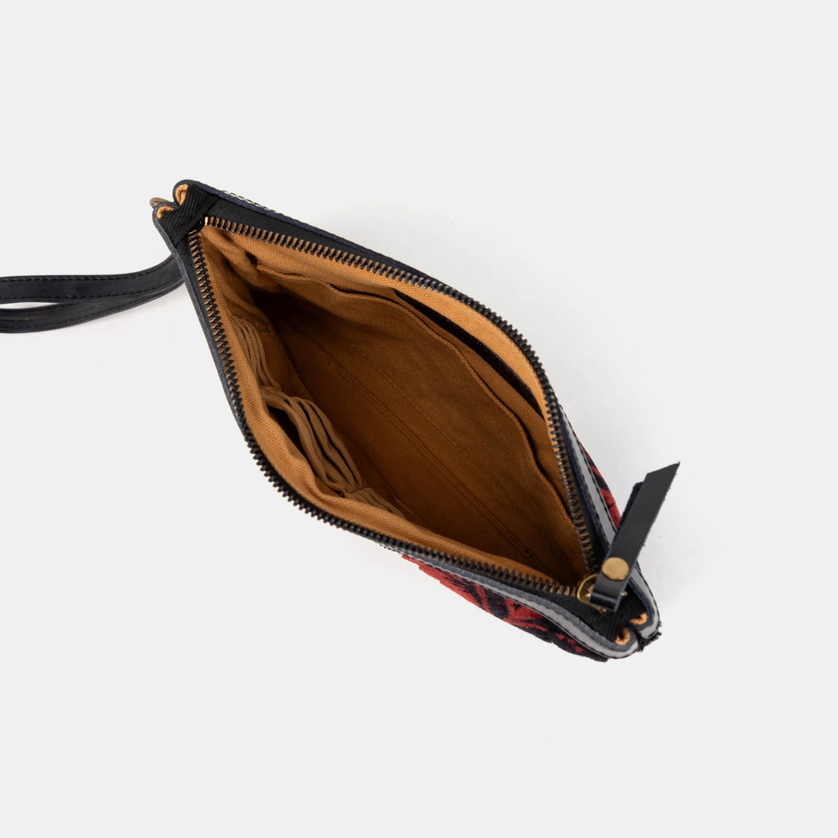 Burnout Velvet Revival Sephia Wristlet Clutch