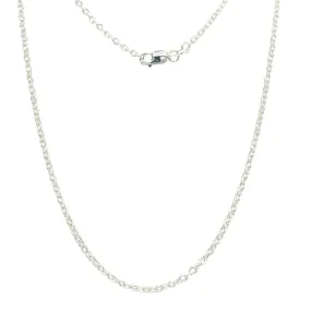 Cable Chain 2.25mm with 24in of Length in Sterling Silver