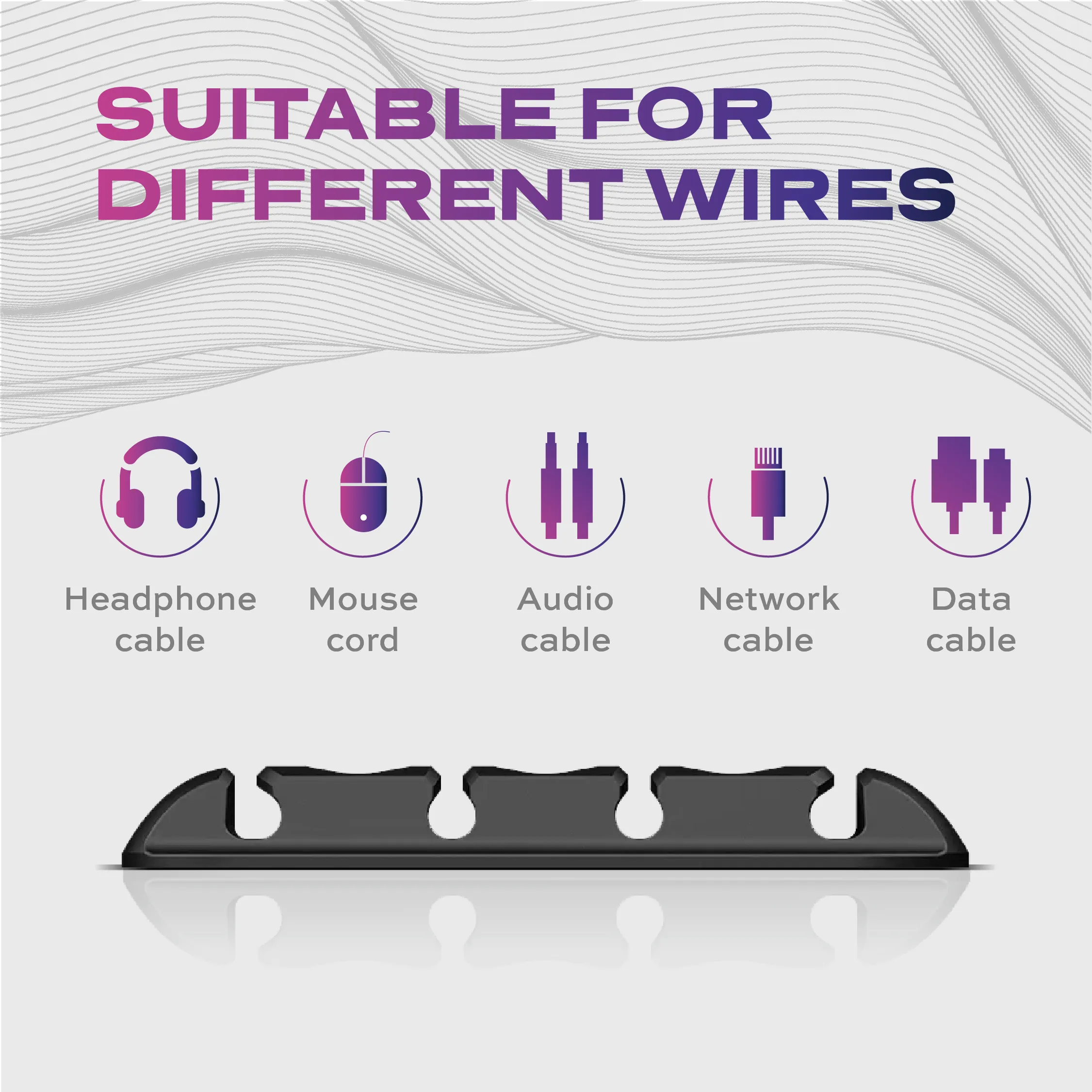 Cable Organizer | Minimalist Desk Setup | Peel & Stick