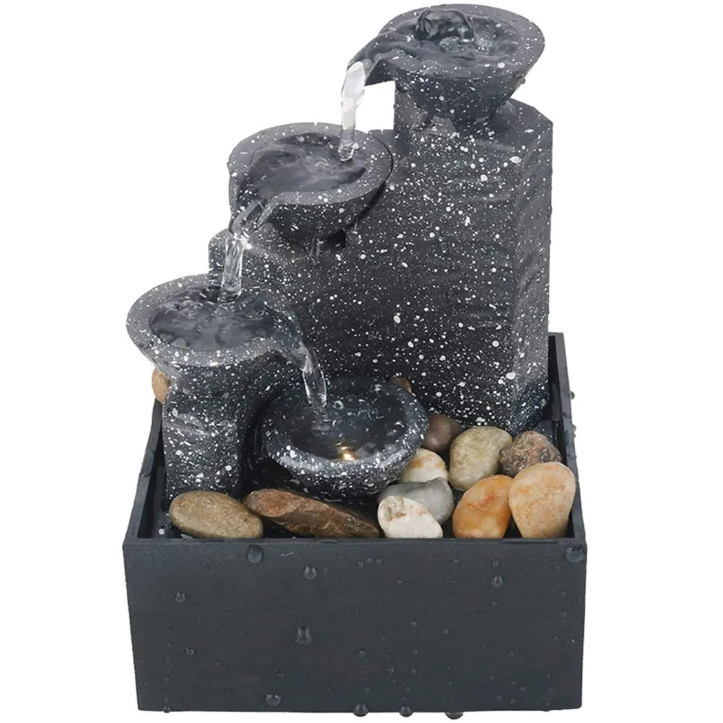 CACAZI Tabletop Fountain Creative Small Table Waterfall Fountain Water Fountain Decor Home Tabletop Waterfall