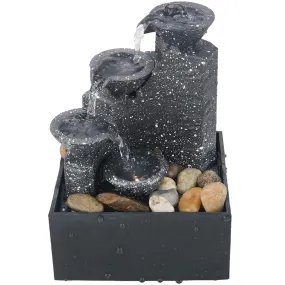 CACAZI Tabletop Fountain Creative Small Table Waterfall Fountain Water Fountain Decor Home Tabletop Waterfall