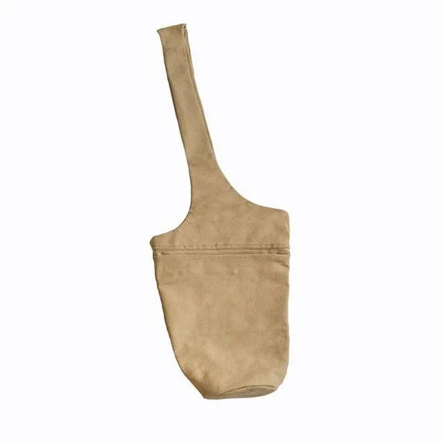 Canvas Yoga Mat Bag Tote Sling Carrier with Large Side Pocket