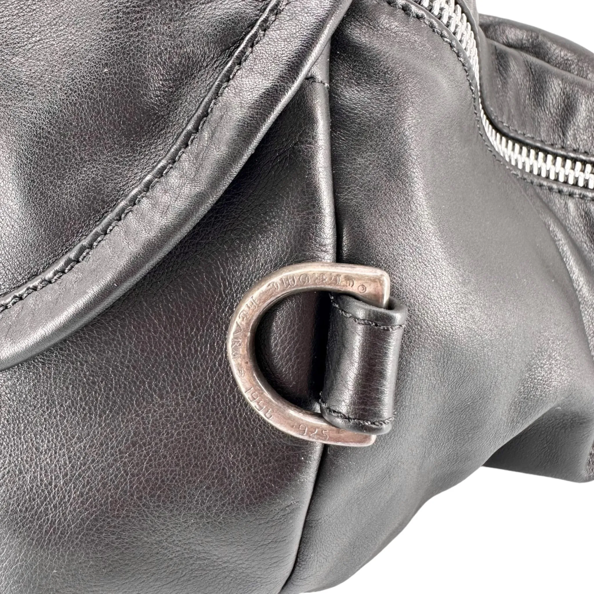 Chrome Hearts Snat Leather Waist Bag Black (Large)